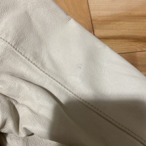 Vintage Off-White Moto Leather Jacket - Picture 11 of 17